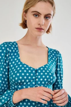 Geometric Print Babydoll Short Jersey Dress