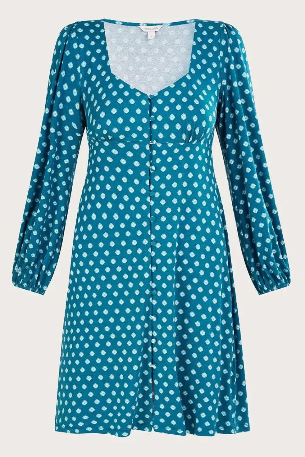 Geometric Print Babydoll Short Jersey Dress