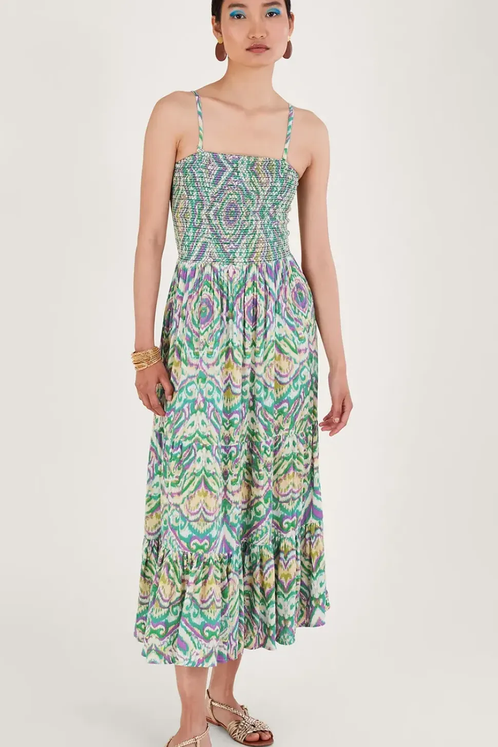 Geometric Print Bandeau Dress