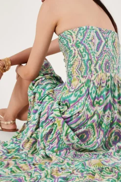Geometric Print Bandeau Dress