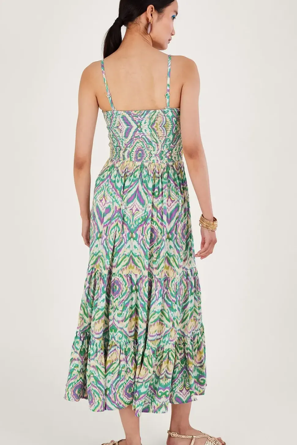 Geometric Print Bandeau Dress