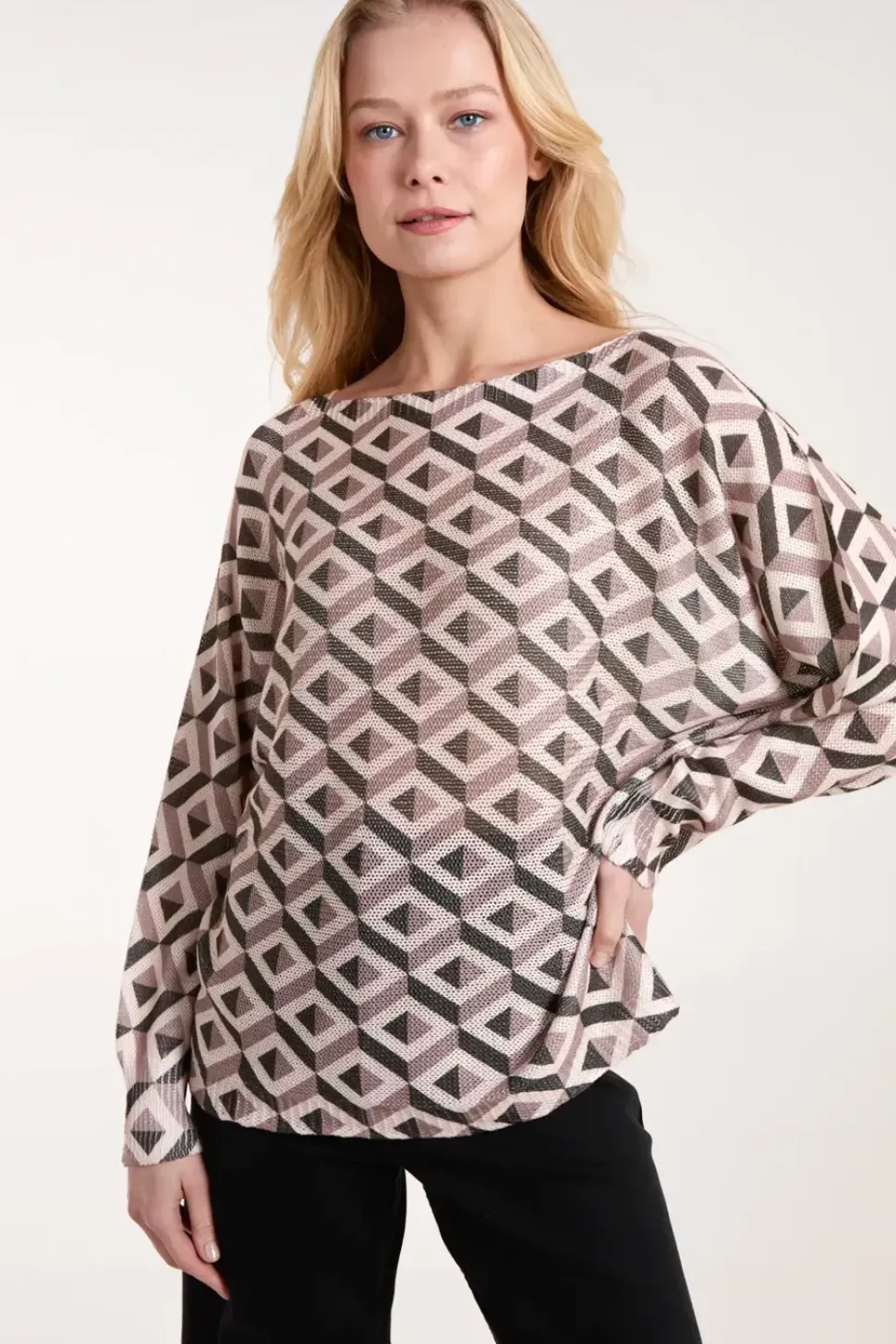 Geometric Print Top
