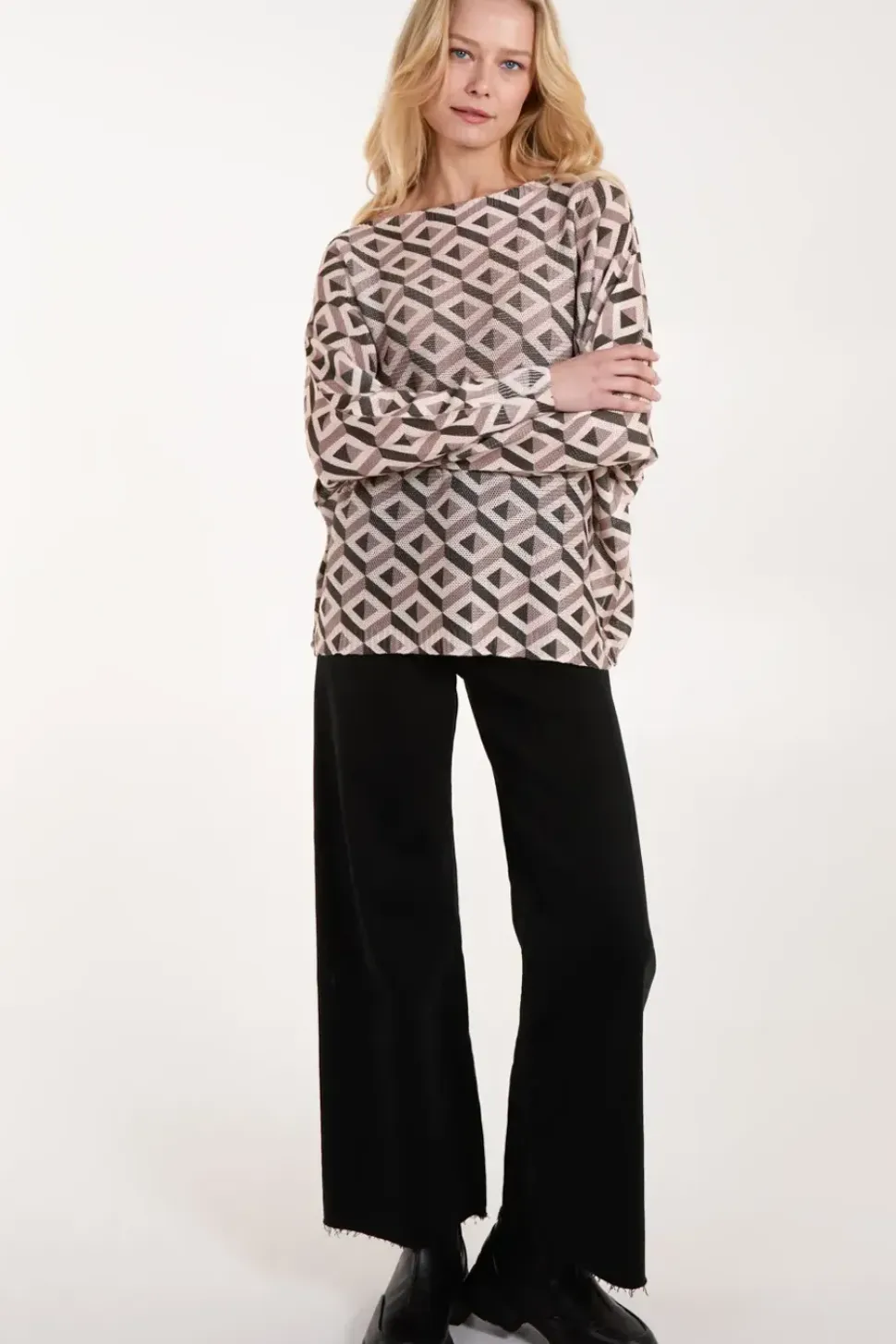 Geometric Print Top