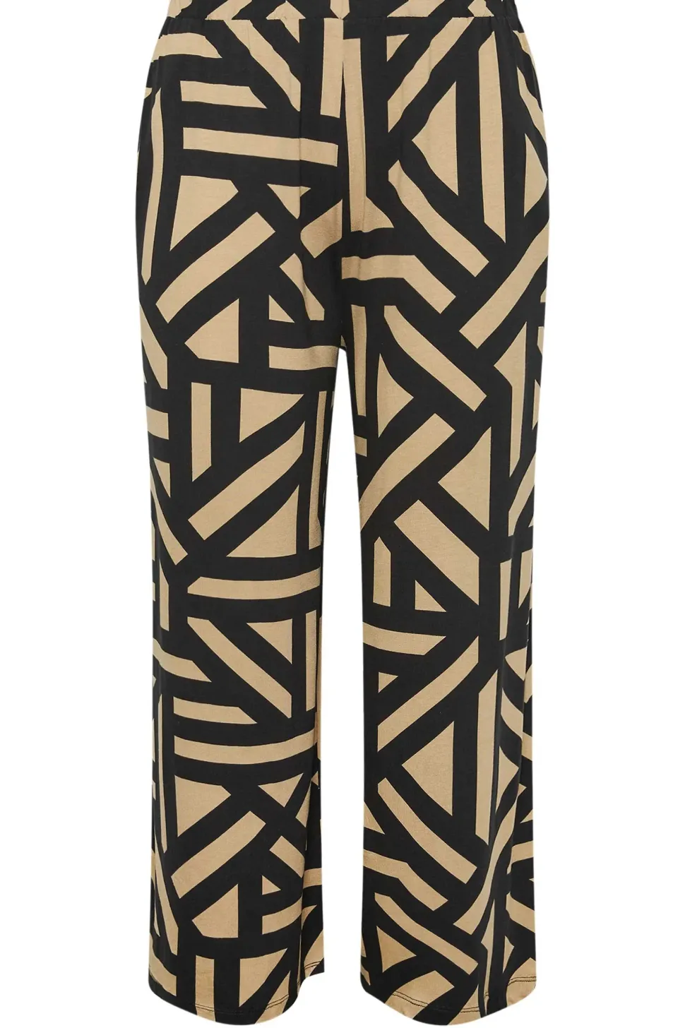 Geometric Print Wide Leg Trousers