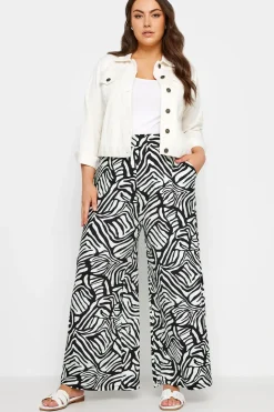 Geometric Print Wide Leg Trousers