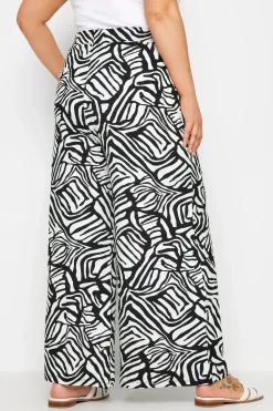 Geometric Print Wide Leg Trousers