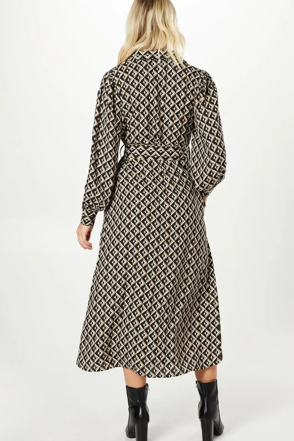 Geo Midi Shirt Dress