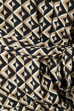 Geo Midi Shirt Dress
