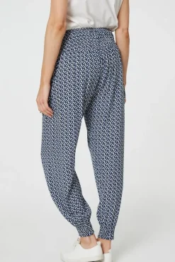 Geo Print Pocket Detail Harem Pants