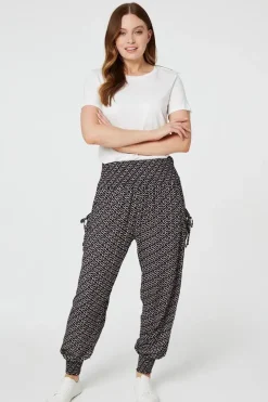 Geo Print Pocket Detail Pants