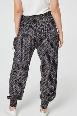 Geo Print Pocket Detail Pants