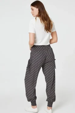 Geo Print Pocket Detail Pants