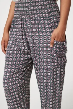 Geo Print Pull On Harem Pants