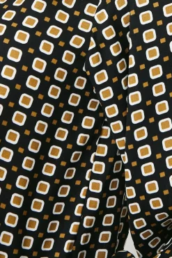 Geo Print Pussybow Blouse