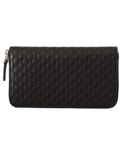 GG Supreme Canvas Zip Around Wallet Black