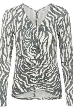GhitaSZ V-neck Slim Fit Printed Blouse-