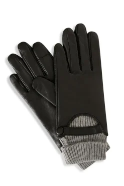 Gift Boxed Knitted Cuff Leather Gloves