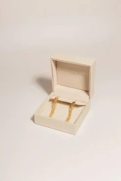 Gift Packaged 'Agatha' 18ct Yellow Gold 925 Silver & Pink Gemstone Drop Earrings