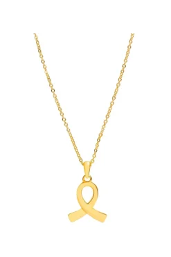 Gift Packaged 'Anson' 18ct Yellow Gold Plated 925 Silver Ribbon Design Necklace