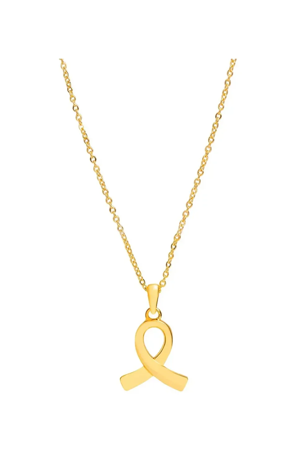Gift Packaged 'Anson' 18ct Yellow Gold Plated 925 Silver Ribbon Design Necklace