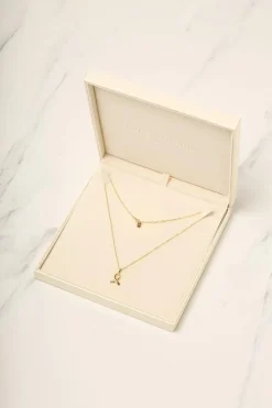 Gift Packaged 'Anson' 18ct Yellow Gold Plated 925 Silver Ribbon Design Necklace