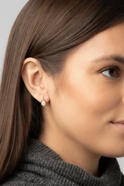 Gift Packaged 'Celine' 18ct Yellow Gold Plated 925 Silver Teardrop Earrings