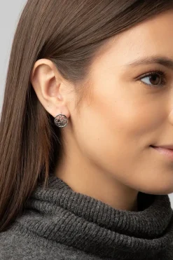 Gift Packaged 'Fosette' Rhodium 925 Silver Branch Earrings