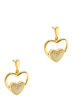 Gift Packaged 'Garcia' 18ct Yellow Gold Plated 925 Silver & Cubic Zirconia Earrings