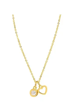 Gift Packaged 'Kouris' 18ct Yellow Gold Plated 925 Silver & Cubic Zirconia Necklace