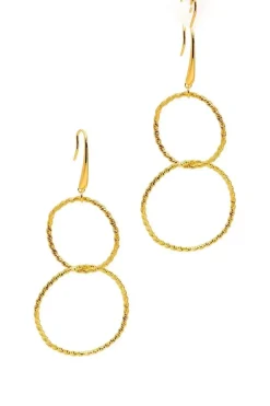 Gift Packaged 'Sakura' 18ct Gold Plated Sterling Silver Earrings