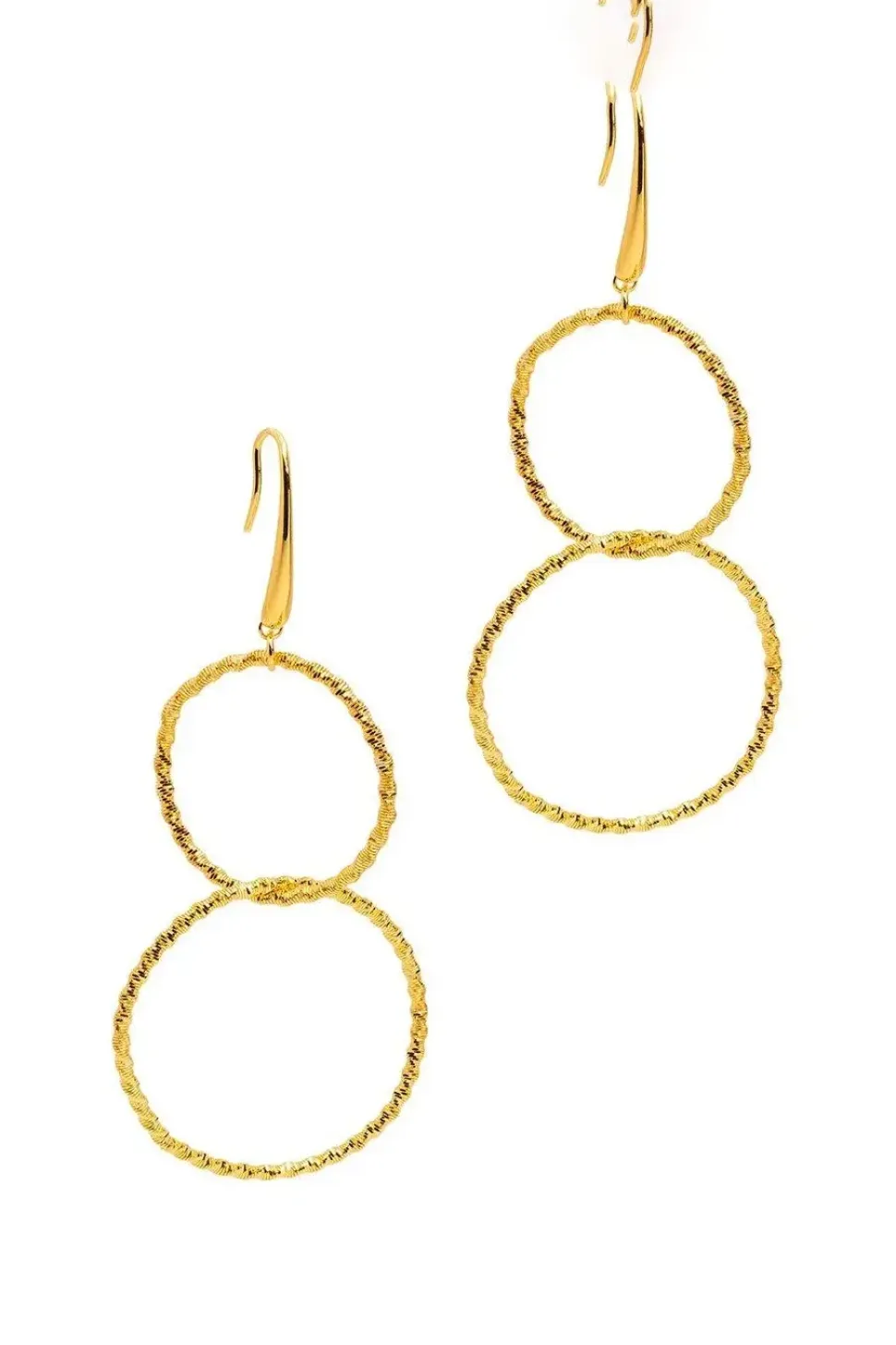 Gift Packaged 'Sakura' 18ct Gold Plated Sterling Silver Earrings
