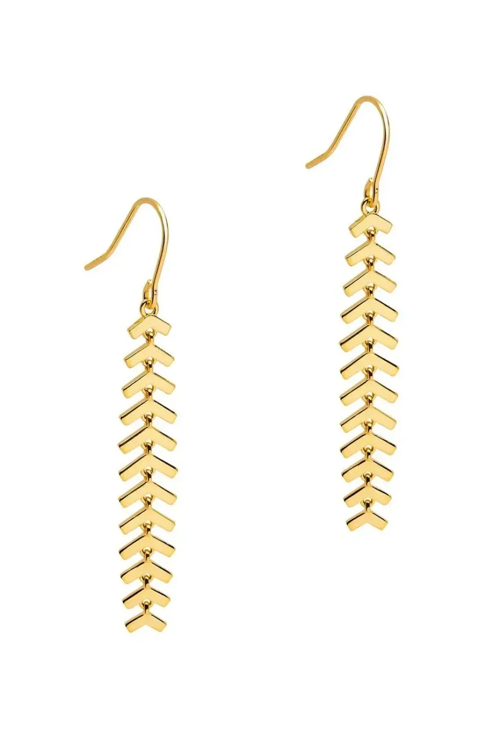 Gift Packaged 'Trudy' 18ct Yellow Gold Plated 925 Silver Minimalist Drop Earrings