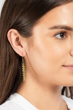 Gift Packaged 'Trudy' 18ct Yellow Gold Plated 925 Silver Minimalist Drop Earrings