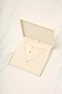 Gift Packaged 'Velez' 18ct Yellow Gold Plated 925 Silver & Pearl Sparkle Heart Necklace