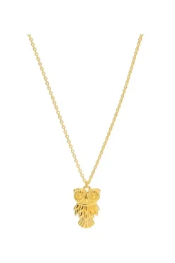 Gift Packaged 'Vera' 18ct Yellow Gold Plated 925 Silver Owl Necklace