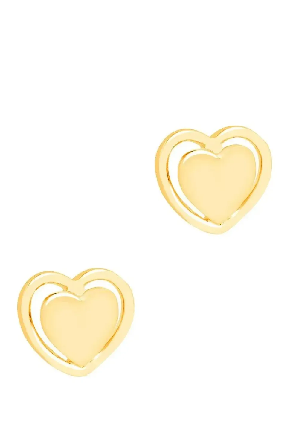 Gift Packaged 'Violette' 18ct Gold Plated 925 Silver Heart Earrings