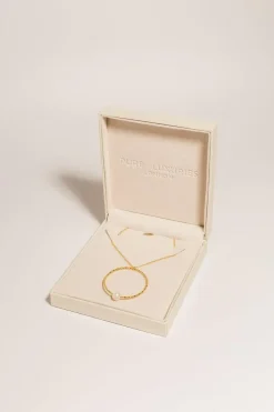 Gift Packaged 'Ximena' 18ct Yellow Gold 925 Silver & Pearl Necklace