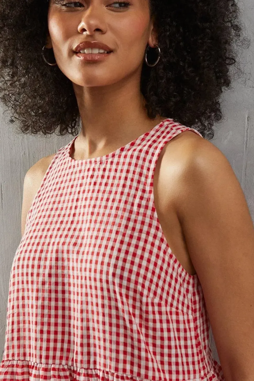 Gingham Sleeveless Maxi Dress