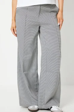Gingham Wide Leg Trouser