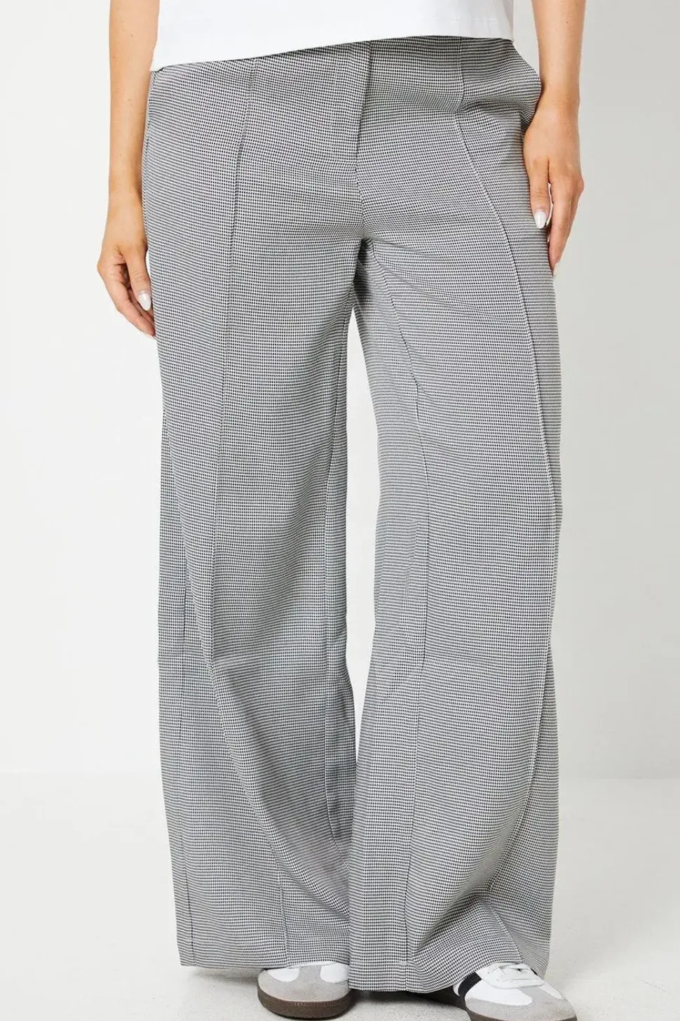 Gingham Wide Leg Trouser