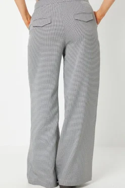 Gingham Wide Leg Trouser
