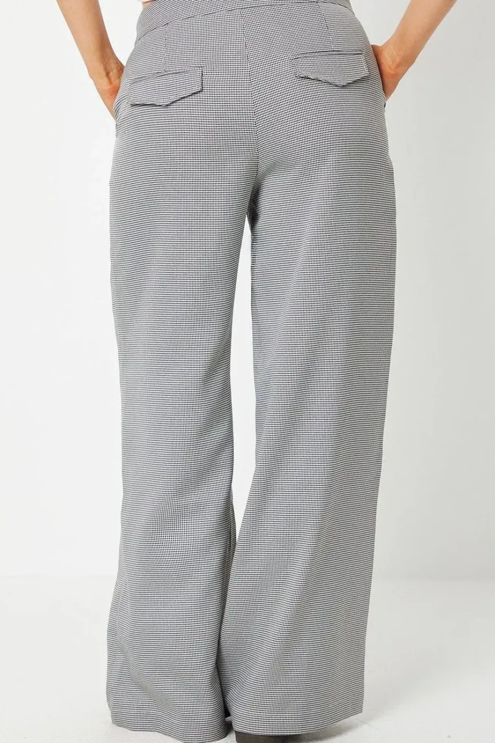 Gingham Wide Leg Trouser