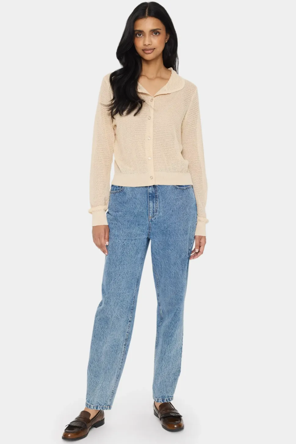 GizetteSZ Collar Button Cardigan-