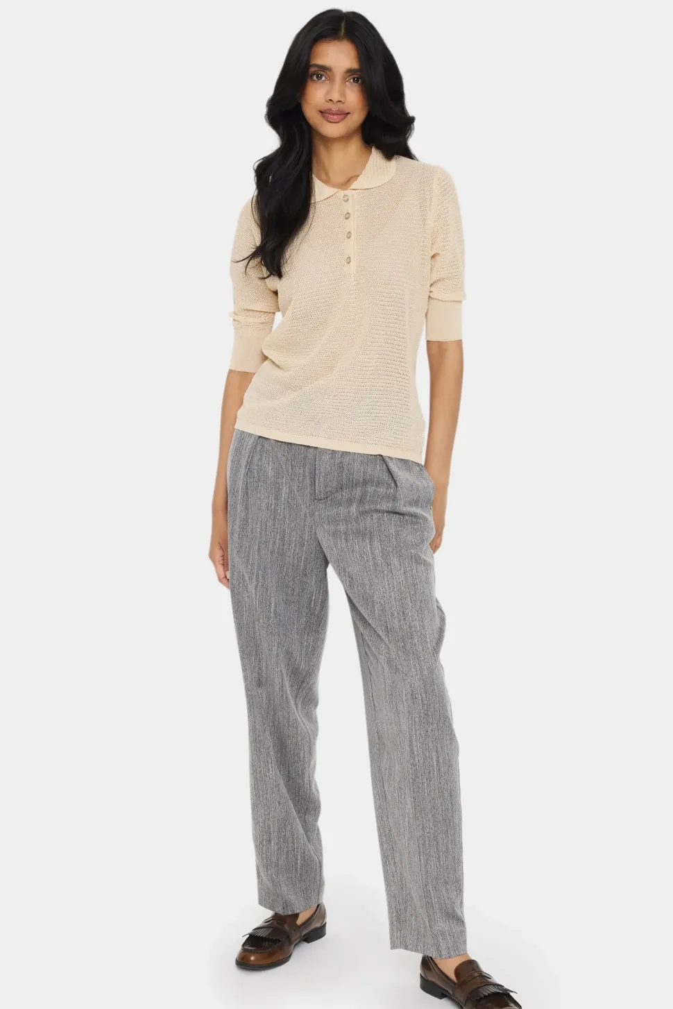 GizetteSZ Half Sleeve Polo Pullover-
