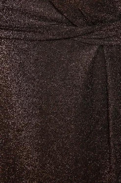 Glitter Detail Jersey Wrap Dress