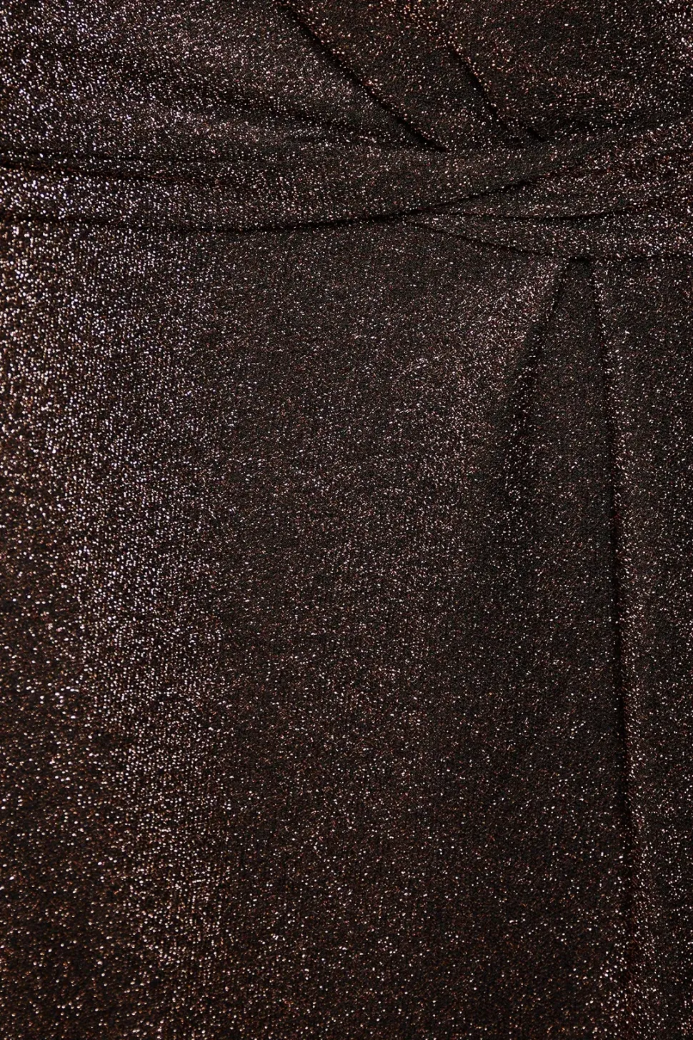 Glitter Detail Jersey Wrap Dress