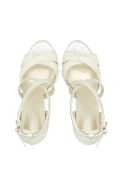 Glitter 'Carina' High Block Heel Sandals