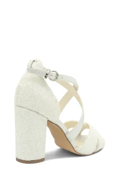Glitter 'Carina' High Block Heel Sandals