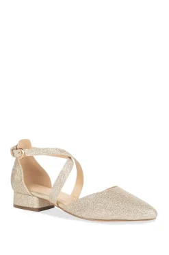 Glitter 'Inaya' Mid Block Heel Court Shoes