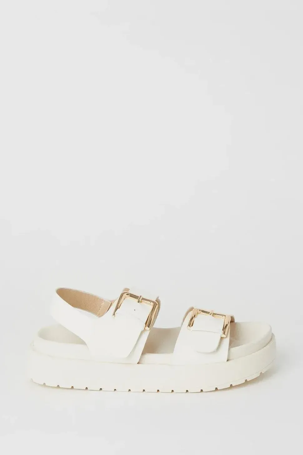 Glow Double Buckle Chunky Sandals